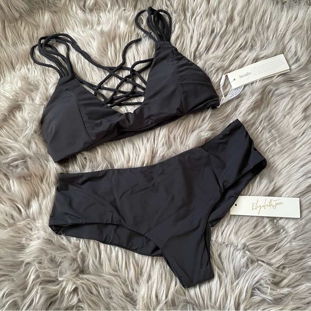 Black boy short bikini set super comfy